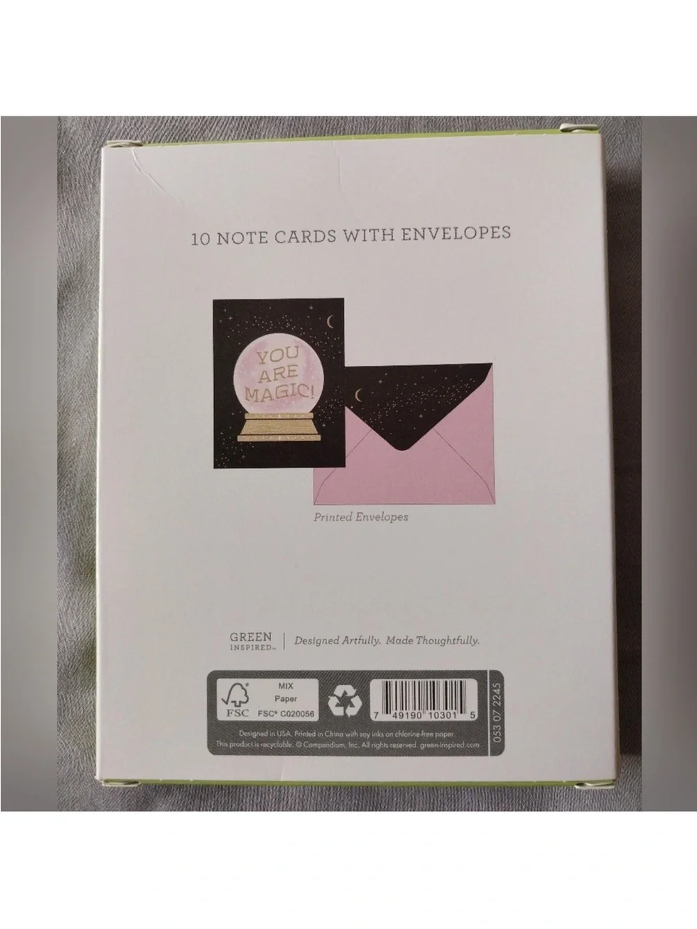 You are magic! Crystal Ball blank cards with envelopes